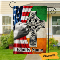 Personalized Patrick's Day Proud Irish American Flag JR212 24O53 thumb 1