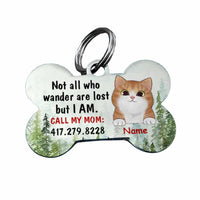 Personalized Cat Lost Wander Bone Pet Tag JR211 81O58 thumb 1
