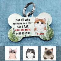 Personalized Cat Lost Wander Bone Pet Tag JR211 81O58 thumb 1