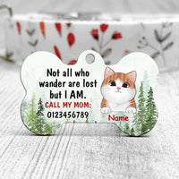 Personalized Cat Lost Wander Bone Pet Tag JR211 81O58 thumb 1