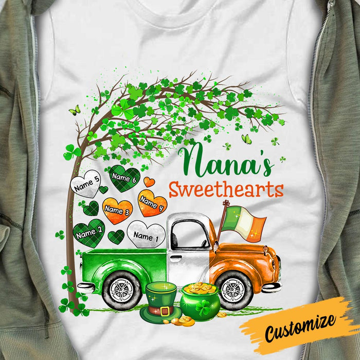 Personalized Mom Grandma Patrick's Day T Shirt JR265 24O36 1