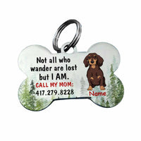 Personalized Dog Lost Wander Bone Pet Tag JR212 81O58 thumb 1
