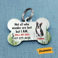 Personalized Dog Lost Wander Bone Pet Tag JR212 81O58 thumb 1