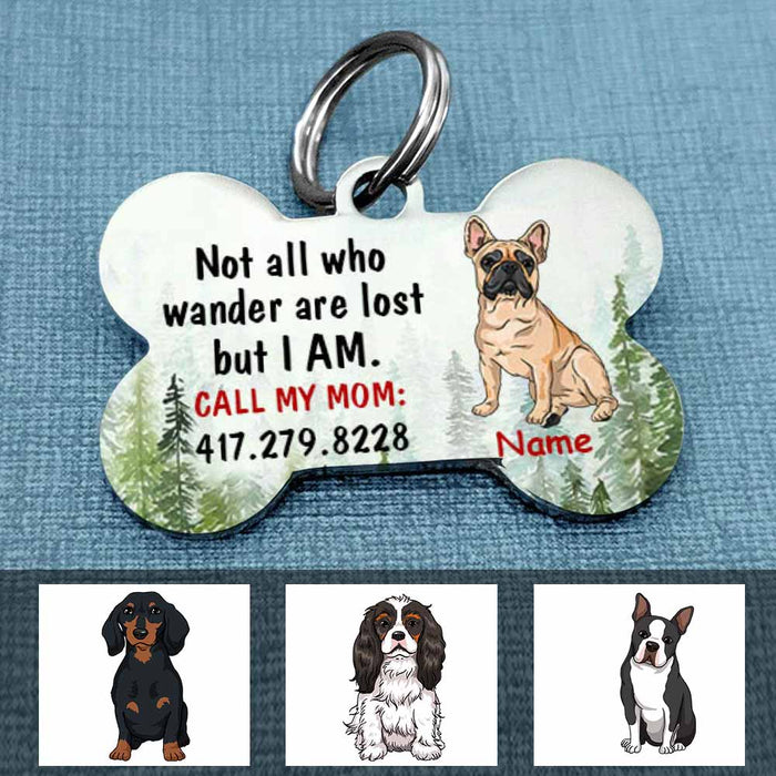 Personalized Dog Lost Wander Bone Pet Tag JR212 81O58 1