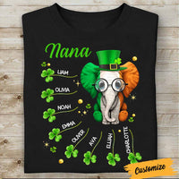 Personalized Mom Grandma Patrick's Day Elephant T Shirt JR212 85O58 thumb 1