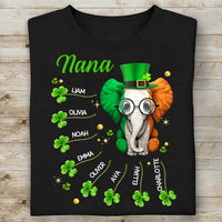 Personalized Mom Grandma Patrick's Day Elephant T Shirt JR212 85O58 thumb 1