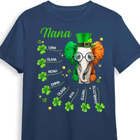 Personalized Mom Grandma Patrick's Day Elephant T Shirt JR212 85O58 thumb 1