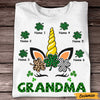 Personalized Mom Grandma Patrick's Day Unicorn T Shirt JR212 30O47 1