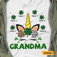 Personalized Mom Grandma Patrick's Day Unicorn T Shirt JR212 30O47 thumb 1