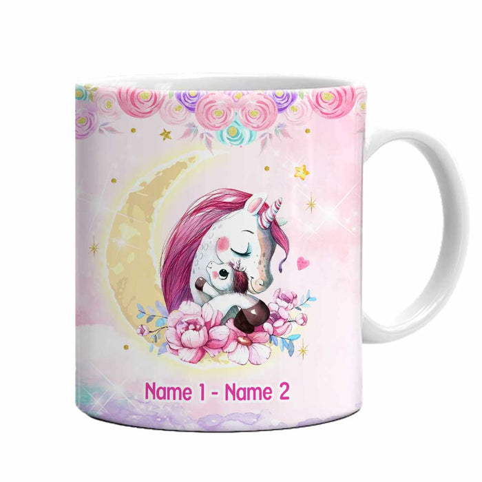 Personalized Mom Grandma Daughter Granddaughter Unicorn Mug JR34 24O47 1