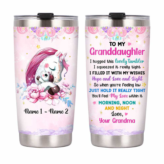 Personalized Unicorn Granddaughter Steel Tumbler NB161 24O47 1