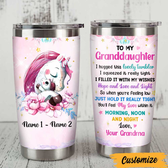 Personalized Unicorn Granddaughter Steel Tumbler NB161 24O47 1