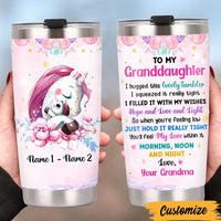 Personalized Unicorn Granddaughter Steel Tumbler NB161 24O47 thumb 1