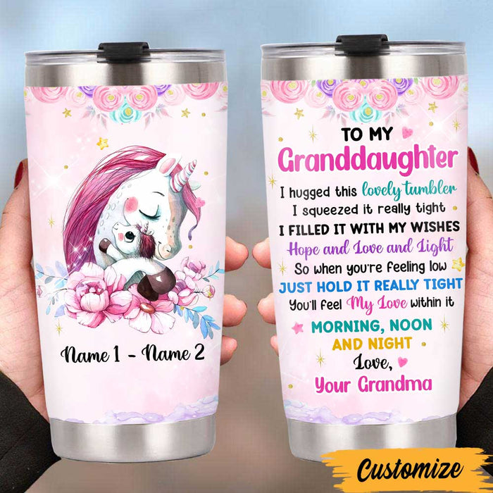 Personalized Unicorn Granddaughter Steel Tumbler NB161 24O47 1