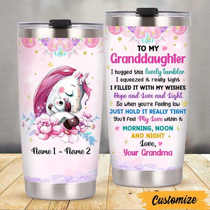 Personalized Unicorn Granddaughter Steel Tumbler NB161 24O47 1