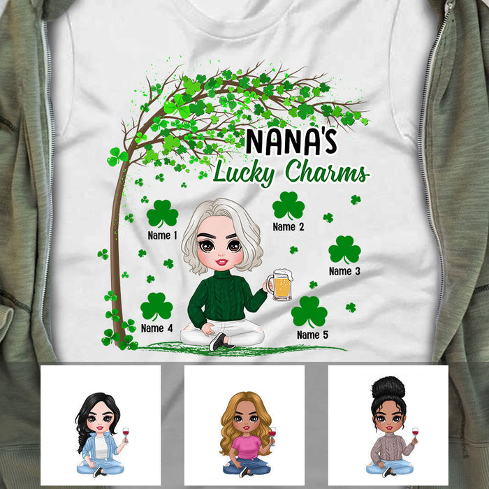 Personalized Mom Grandma Patrick's Day T Shirt JR215 30O36 1
