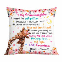 Personalized Granddaughter Hug This Giraffe Pillow JR243 23O57 thumb 1