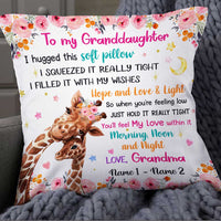 Personalized Granddaughter Hug This Giraffe Pillow JR243 23O57 thumb 1