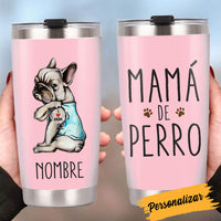 Personalized Dog Mom Spanish Mamá Perro Steel Tumbler JR241 95O36 thumb 1