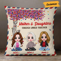 Personalized Mother Daughter Linked Together Pillow JR246 30O57 thumb 1