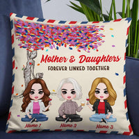 Personalized Mother Daughter Linked Together Pillow JR246 30O57 thumb 1