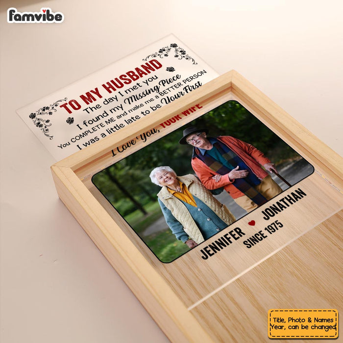 Personalized Couple Gift  The Day I Met You Picture Frame Light Box 31423 1