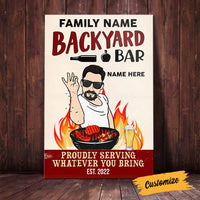Personalized Outdoor Backyard Bar Man Proudly Serving Poster DB2710 95O58 thumb 1