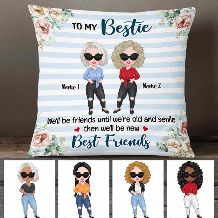 Personalized Old Friends Pillow JR242 30O47 1