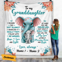 Personalized To My Granddaughter Elephant Blanket SB281 24O53 thumb 1