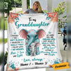 Personalized To My Granddaughter Elephant Blanket SB281 24O53 1