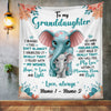 Personalized To My Granddaughter Elephant Blanket SB281 24O53 1