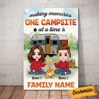 Personalized Camping Campsite Memory Couple Poster JR35 24O34 thumb 1