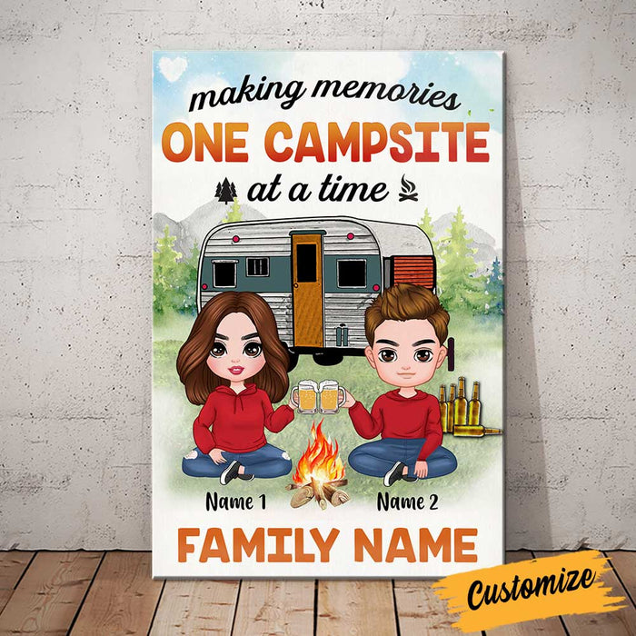 Personalized Camping Campsite Memory Couple Poster JR35 24O34 1