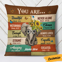 Personalized Elephant You Are Pillow JR266 24O36 thumb 1