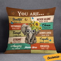 Personalized Elephant You Are Pillow JR266 24O36 thumb 1