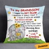 Personalized Mom Grandma Son Grandson Elephant Pillow JR267 24O36 1