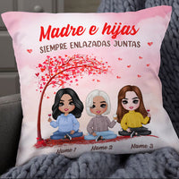 Personalized Spanish Mother Daughter Forever Linked Together Pillow JR215 85O25 thumb 1