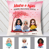 Personalized Spanish Mother Daughter Forever Linked Together Pillow JR215 85O25 thumb 1