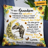 Personalized Grandson Dinosaur Sunflower Pillow JR244 24O57 1