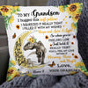 Personalized Grandson Dinosaur Sunflower Pillow JR244 24O57 1