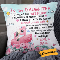 Personalized Flamingo Daughter Pillow JR253 24O24 thumb 1