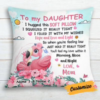 Personalized Flamingo Daughter Pillow JR253 24O24 thumb 1