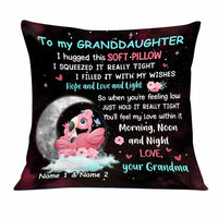 Personalized Granddaughter Flamingo Pillow JR247 24O23 thumb 1