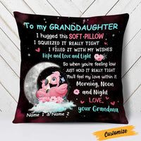 Personalized Granddaughter Flamingo Pillow JR247 24O23 thumb 1