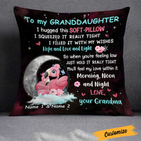Personalized Granddaughter Flamingo Pillow JR247 24O23 thumb 1