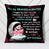 Personalized Granddaughter Flamingo Pillow JR247 24O23 thumb 1