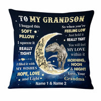 Personalized Grandson Dinosaur Pillow JR244 30O47 thumb 1