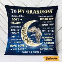 Personalized Grandson Dinosaur Pillow JR244 30O47 thumb 1