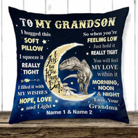 Personalized Grandson Dinosaur Pillow JR244 30O47 thumb 1
