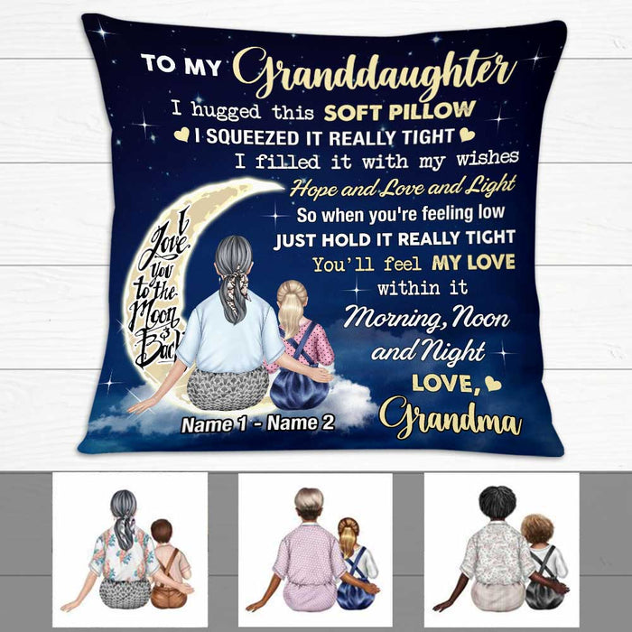 Personalized Hug This Granddaughter Pillow JR243 30O47 1